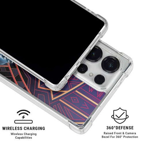 Marvel Black Panther Wakanda Salute Galaxy S25 Ultra Clear Case